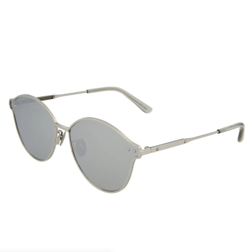 Bottega Veneta Women's Silver Round Metal Sunglasses!